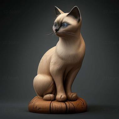 3D model Snowshoe cat (STL)